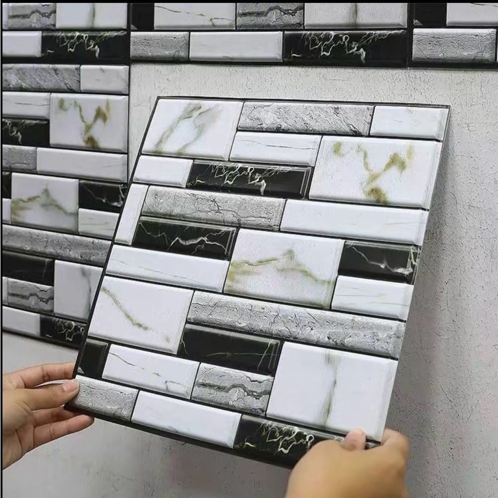 Modern Black and White Wall Tile Decor